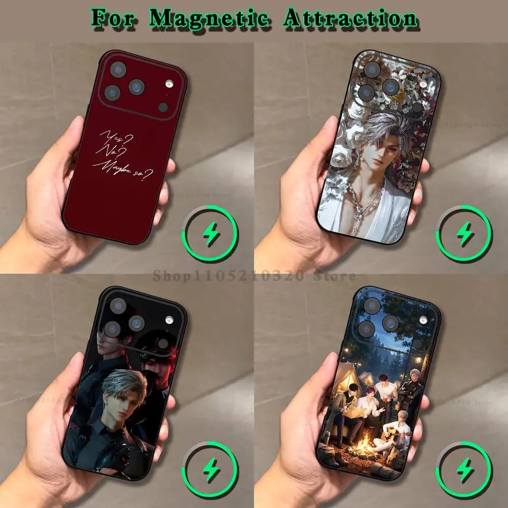 Rafayel Sylus Caleb Love and Deepspace Xavier Phone For iPhone 17,12,11,16,15,13,14Pro,Max,Plus,Mini, For Magnetic Charging Case