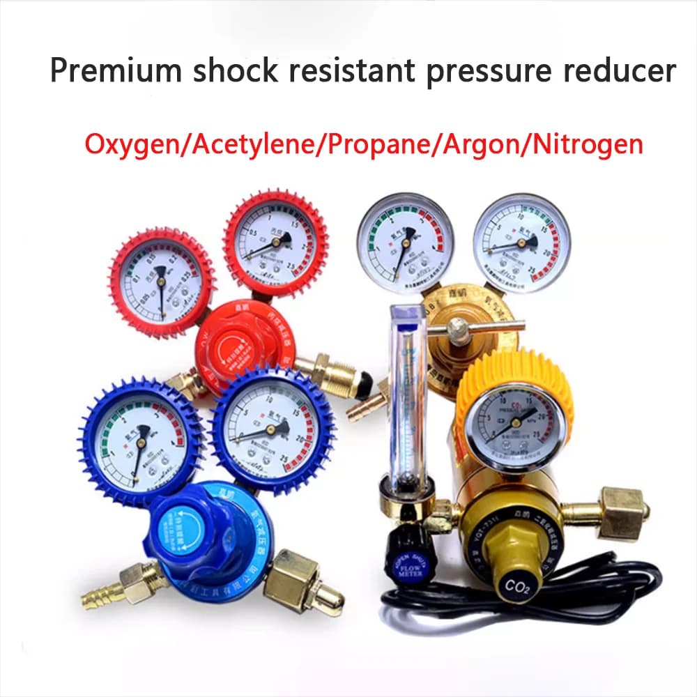 Oxygen/Acetylene/Propane/Nitrogen/Carbon Dioxide Regulator Gas Pressure Reducing Valve Welding Pressure Gauge Gas Torch Cutting
