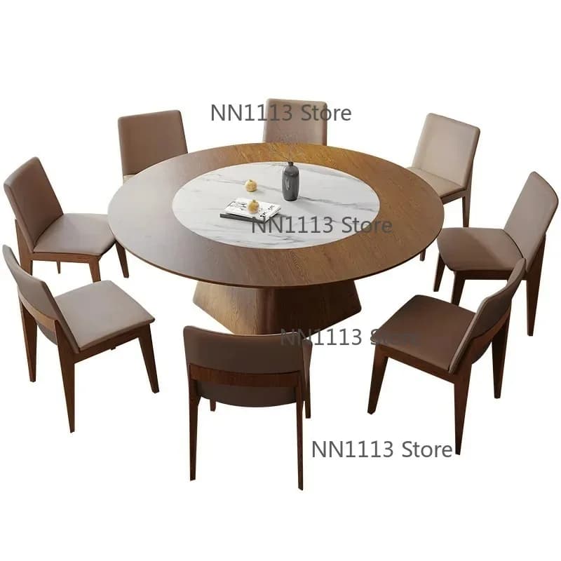 Elegant Extendable round Dining Table Designer Coffee Kitchen Restaurant Service Reception Table Mesa Comedor for Cafe