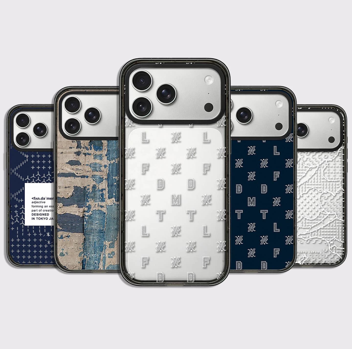 Tokyo Denim Pattern Impact Black Border Magnetic Case: Compatible with IPhone 18 17 16 15 14 13 Pro Max 18Pro