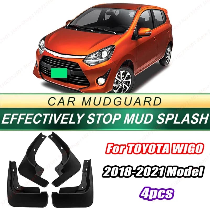 For TOYOTA WIGO 2018-2021 Model 4PCS Front Rear Mud Flaps Splash Guards Fender Mudguards Auto Accessories