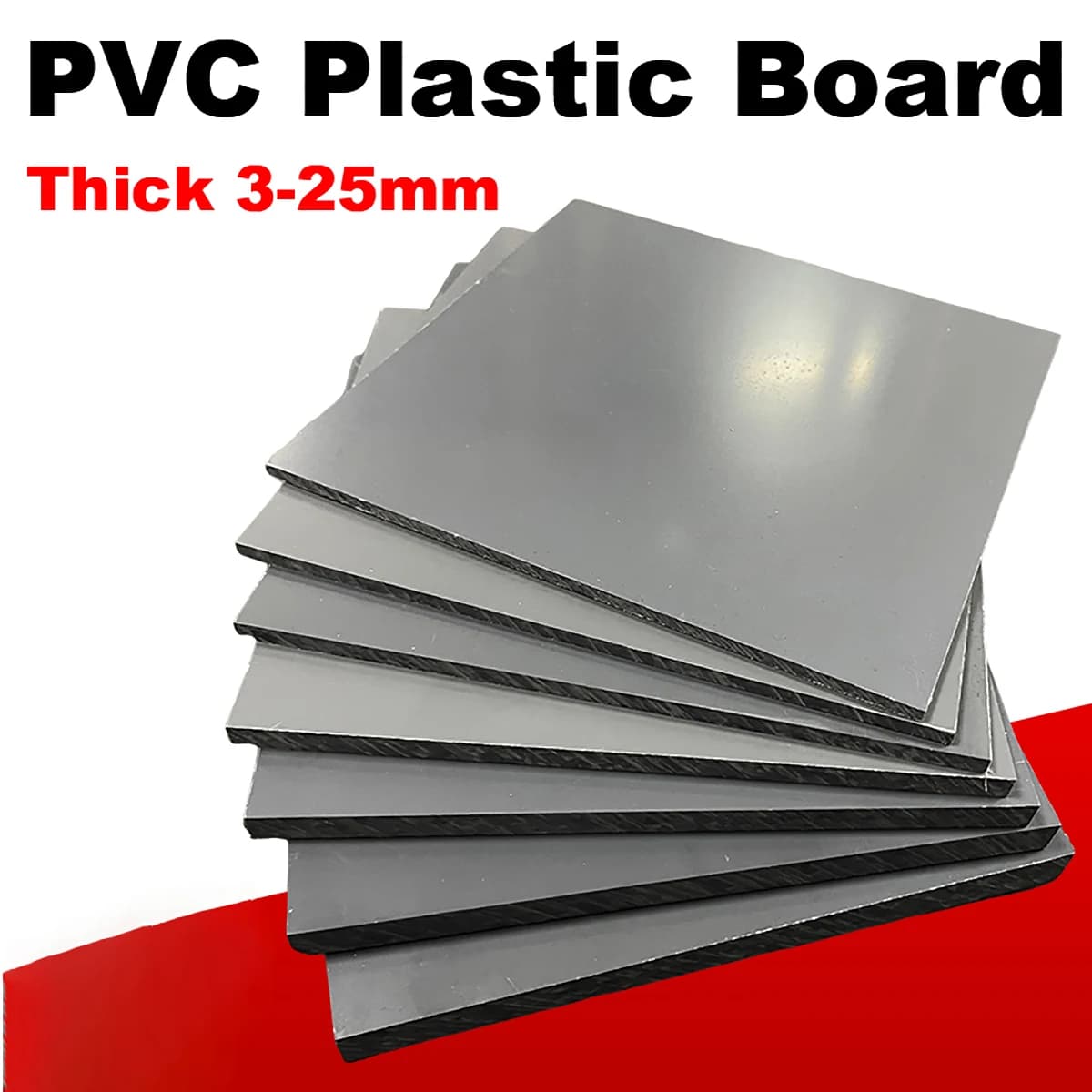 Gray PVC Plastic Board Sheet Corrosion Resistant Hard Plate 100 150 200 250 300 400mm Thick 2-30mm For Electronic Equipment