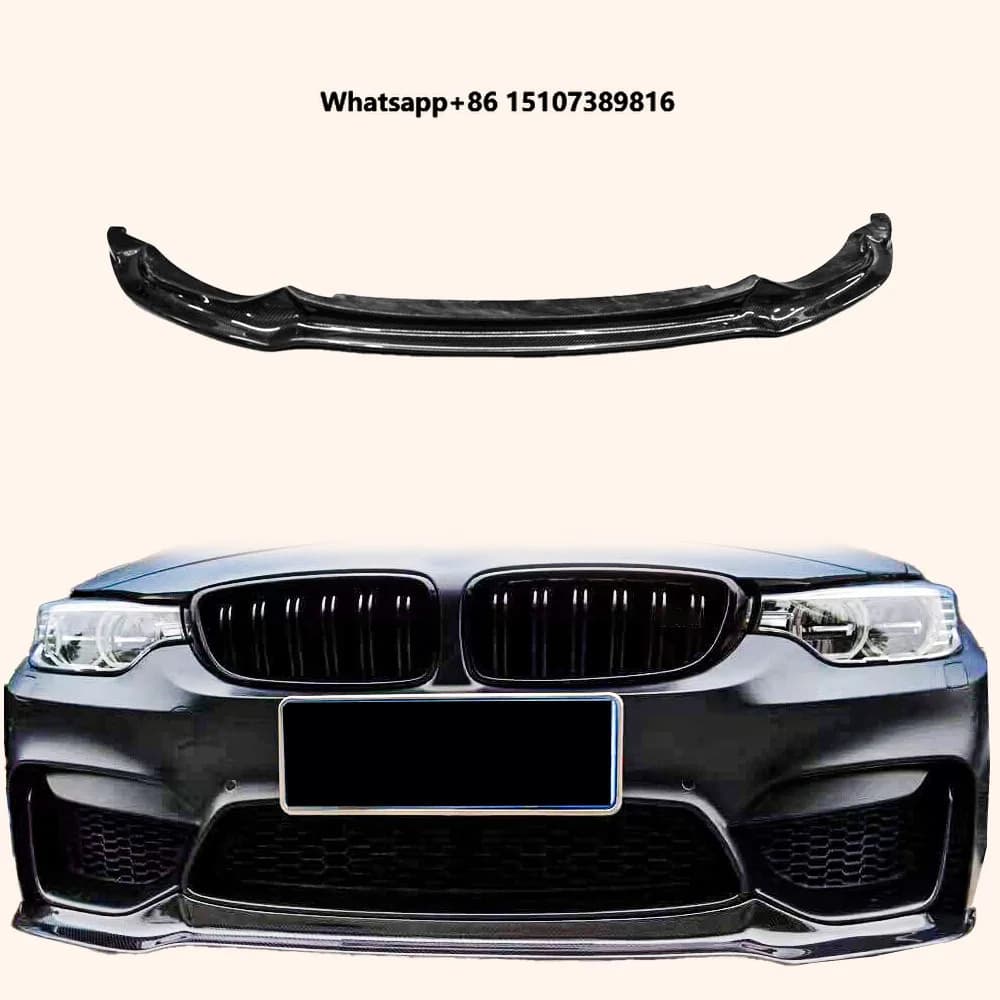 For  4 Series 14-20 F32 F33 F36 (AN Only) Carbon V Style Front Bumper Lip