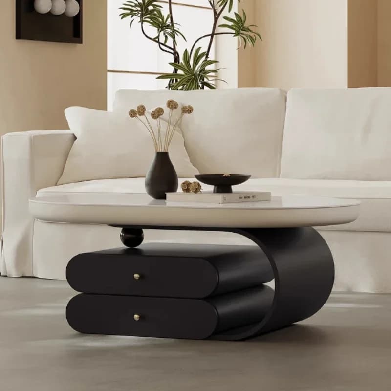 Luxury Designer Modern Coffee Table Aesthetic Storage Drawer Space Saving Coffee Table Living Room Mesa De Centro Sala Furniture