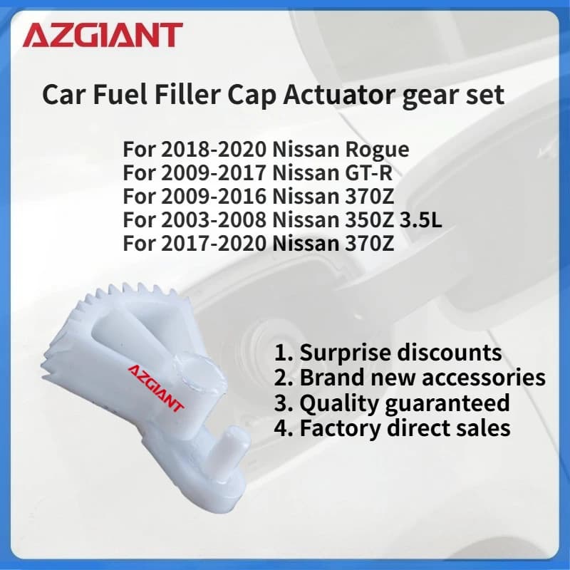For Nissan Rogue 2018-2020/GT-R 2009-2017/370Z 2009-2016/350Z 3.5L Car Fuel Filler Cap Actuator gear set New replacement parts