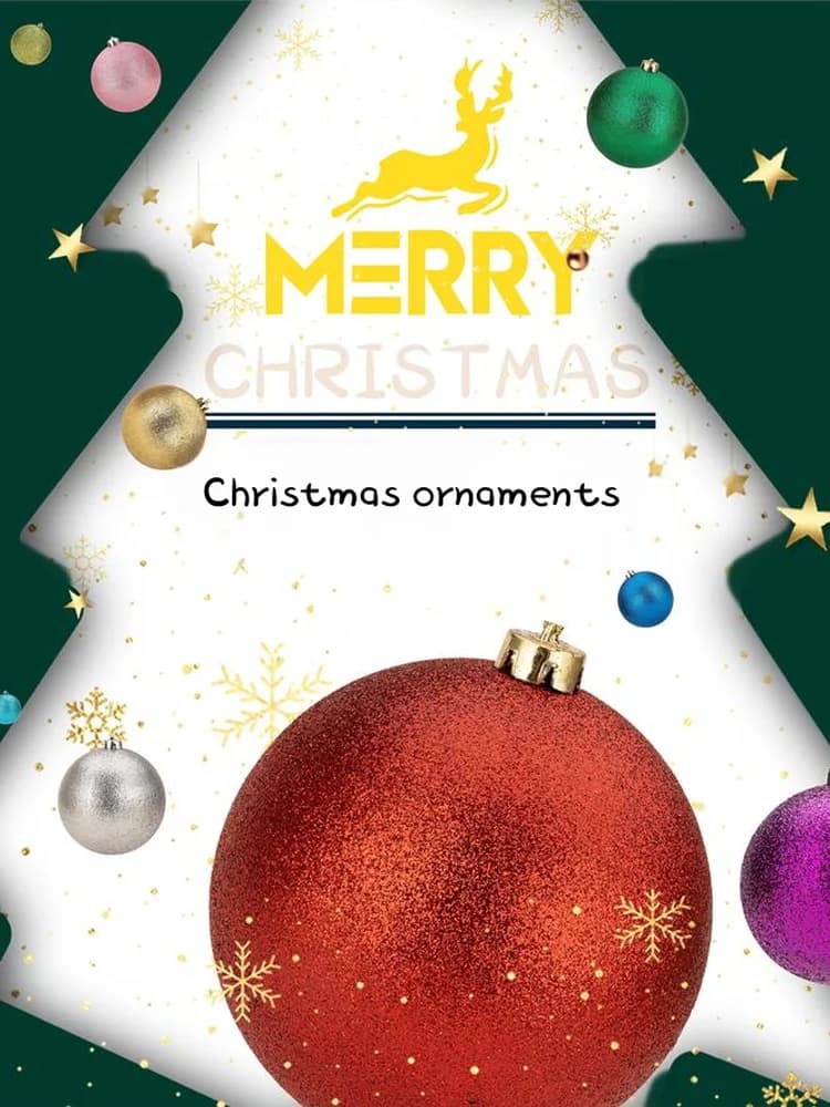 10cm Shatterproof Plastic Christmas Balls , 9 Assorted Colors Ornaments for Xmas Tree Decor, Safe Holiday Home Party Supplies