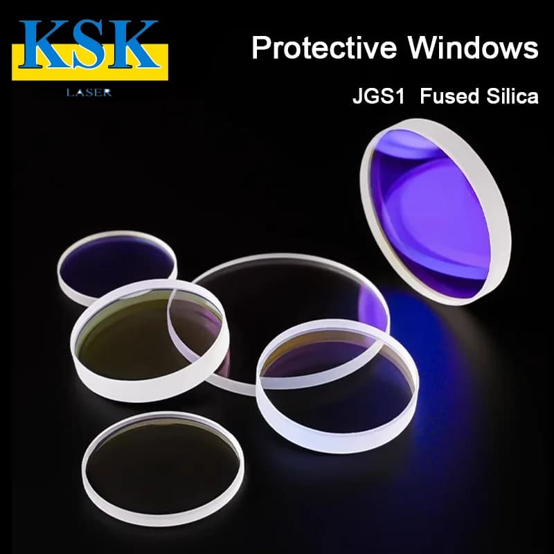 KSK 100pcs Protection Windows 27.9*4.1 1064nm Protective Lenses Optical Lens Fused Silica For Raytools WSX Precitec Laser Head