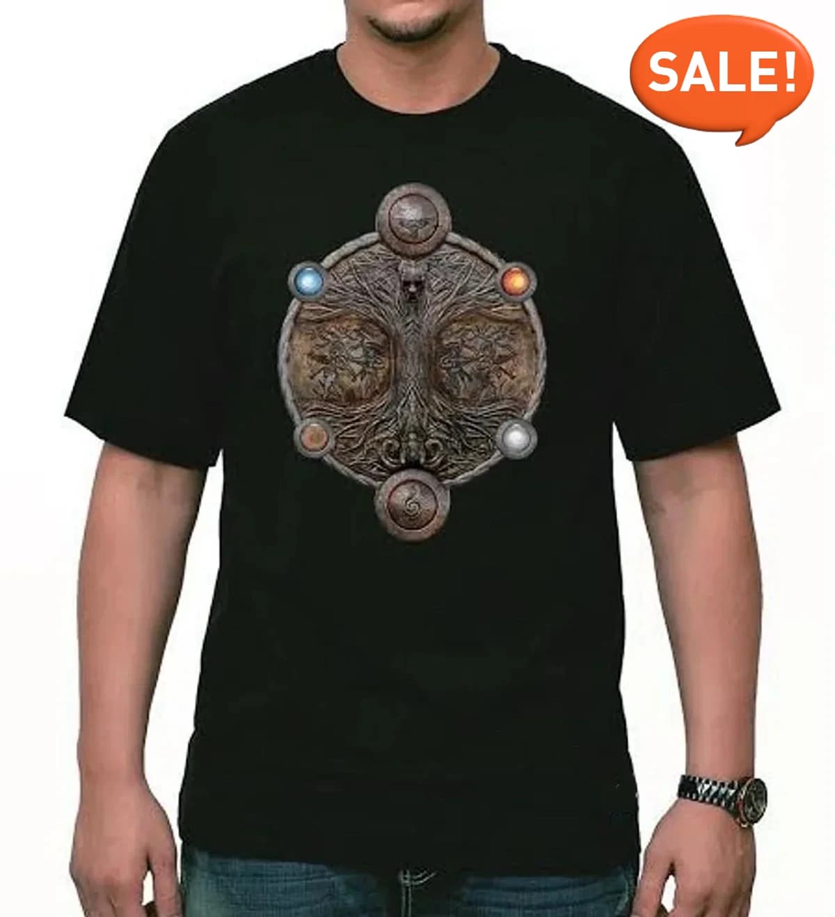 Creative Design Slavic Tree of Life T-Shirt 100% Cotton O-Neck Short Sleeve Summer Casual Mens T-shirt Streetwear
