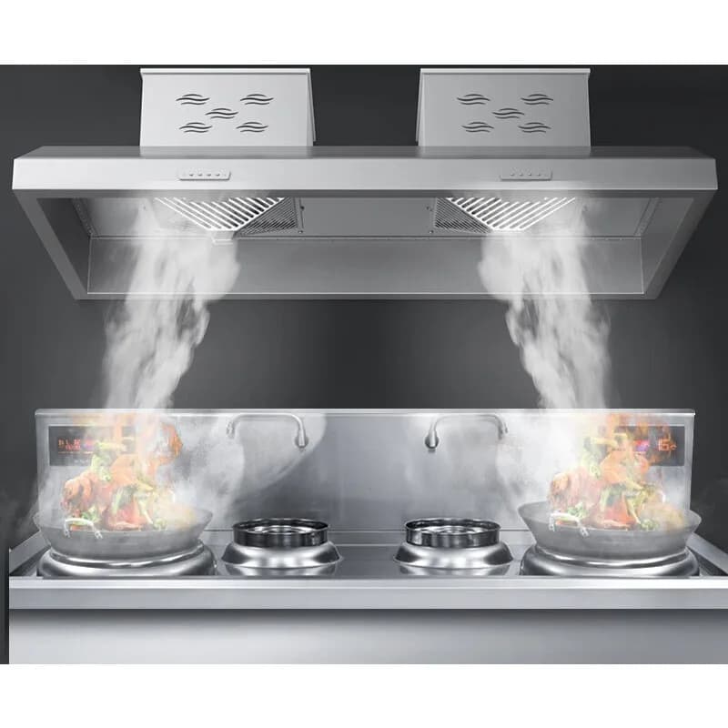 Commercial range hood fume purifier Direct exhaust range hood 1.5 meters, large suction