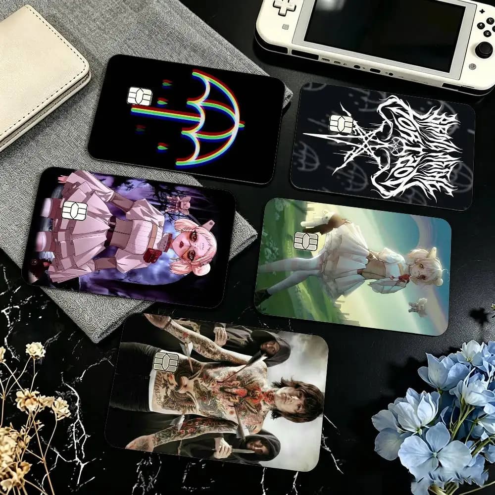 B-Bring Me The Horizon Credit Card HD Stickers Game Card Decal Small Chip Waterproof Sticker Gift
