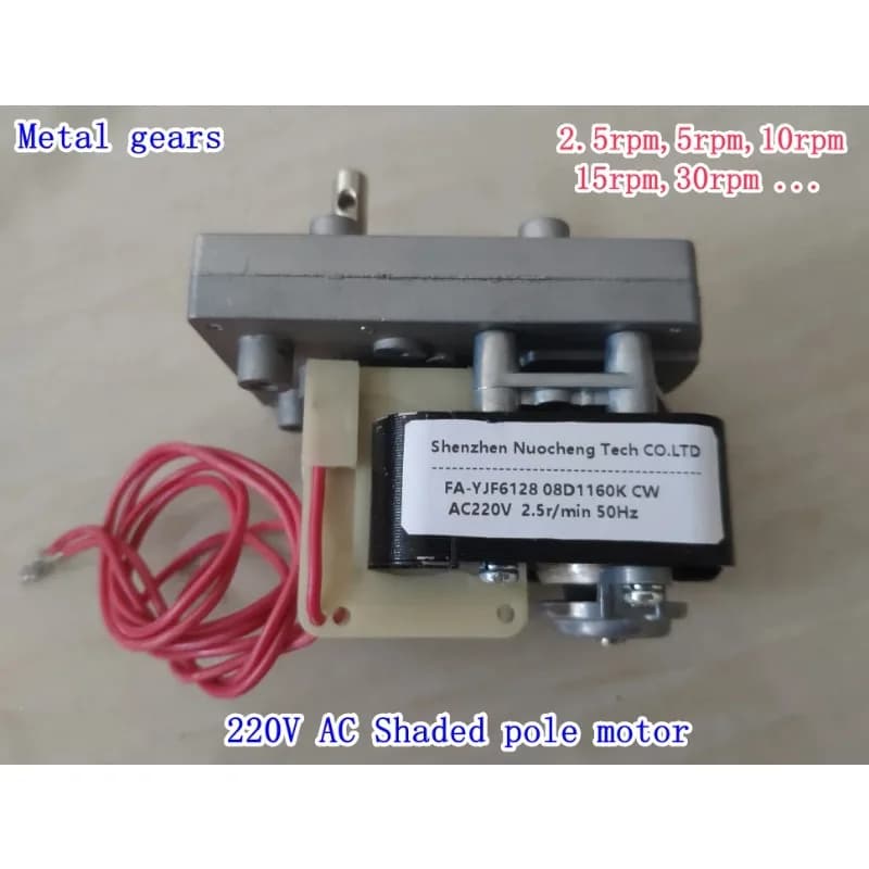 Brand new AC220V~240V 48W shaded pole motor gear motor  fireplace/oven motor