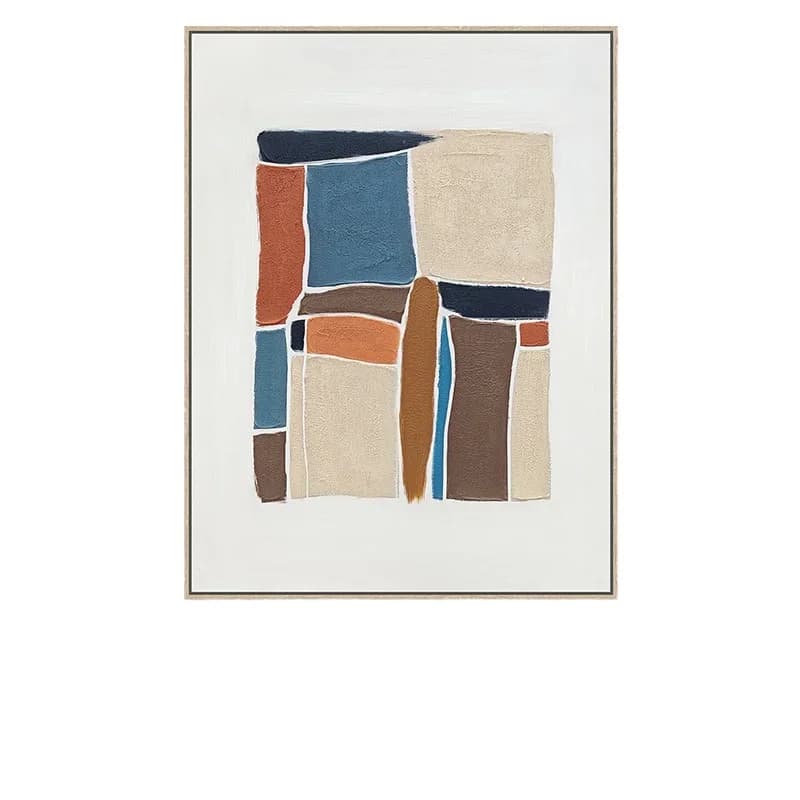 Modern simple abstract decorative paintings, geometric color block homestay murals, living room hanging paintings