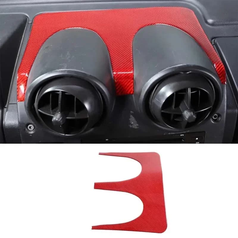 Car Center Controls Air Vents Upper Panel Trim Stickers For Hummer H2 2003-2007 Soft Carbon Fiber Accessories