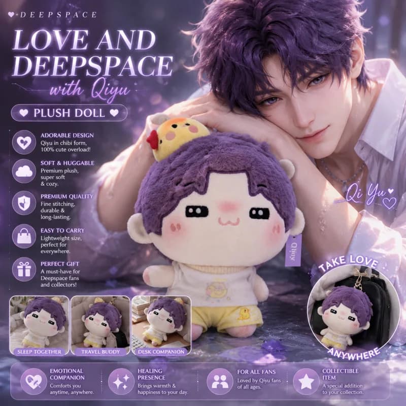 15cm Love And Deepspace Rafayel Home Decor Items Cotton Stuffed Chibi Pendant Cute Soft, Keychain Anime Figure Birthday Gift New