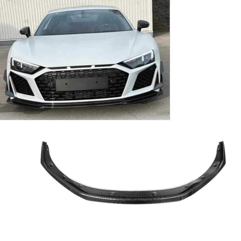 Dry Carbon Fiber Front Bumper Lip for Audi R8 2021-2024 P Style Auto Part R8 Front Lip