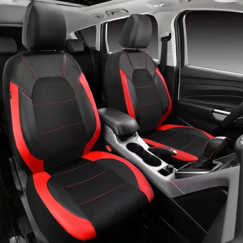 Fundas Universales para Asientos de Coche, Juego Completo de 9 Piezas, Protectores de Cuero para 5 Asientos con Fundas para Repo
