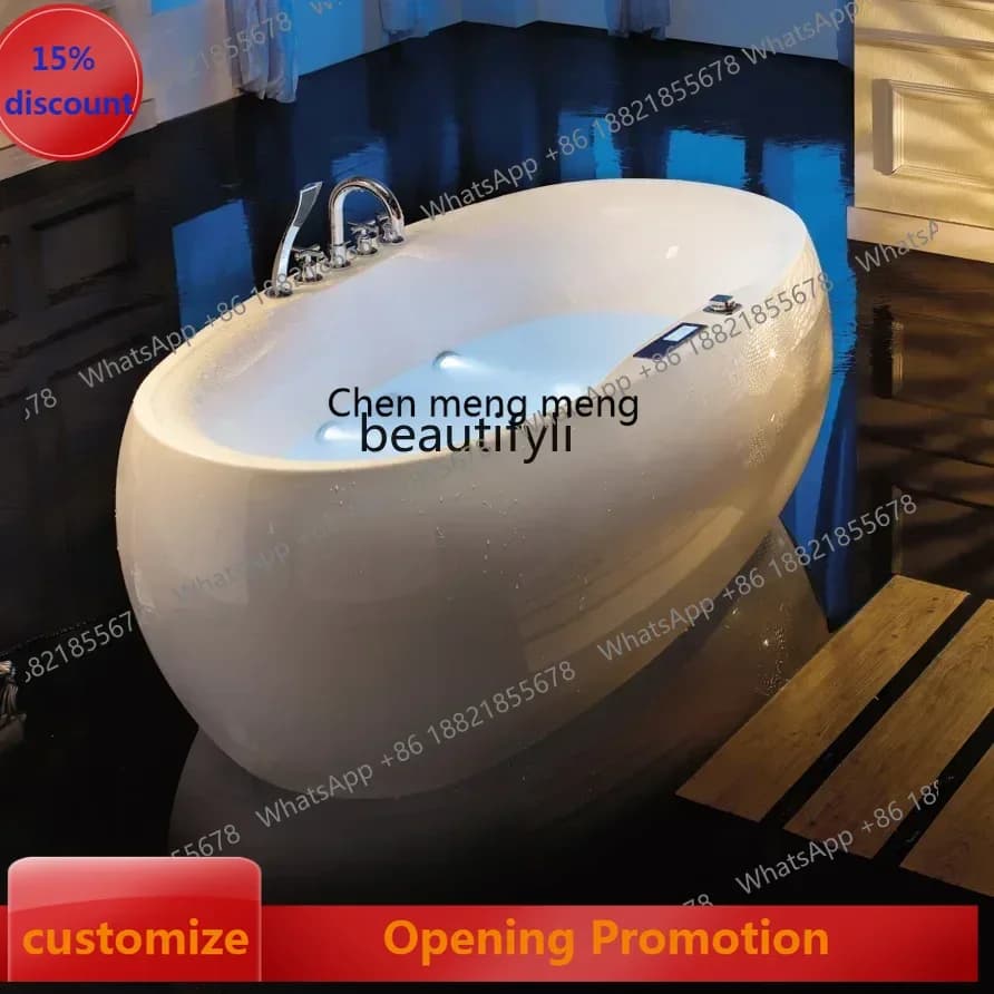 ss7486 new styleHousehold thermostatic heating surf massage cylinder independent oval acrylic bathtub bathtub