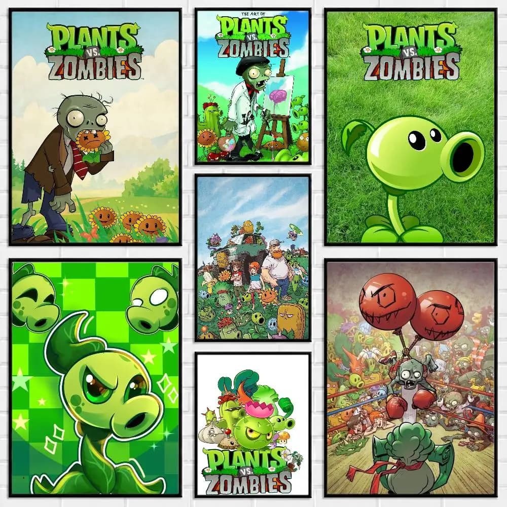 Plants vs. Zombies Poster Versatile HD Waterproof Wall Art Self-Adhesive Decor for Any Space Ideal Gift