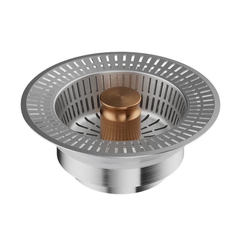 Modern Stainless Steel Kitchen Sink Accessories Set Leak Proof Plug Drain Plug Deodorant Filter and Bounce Core Drain