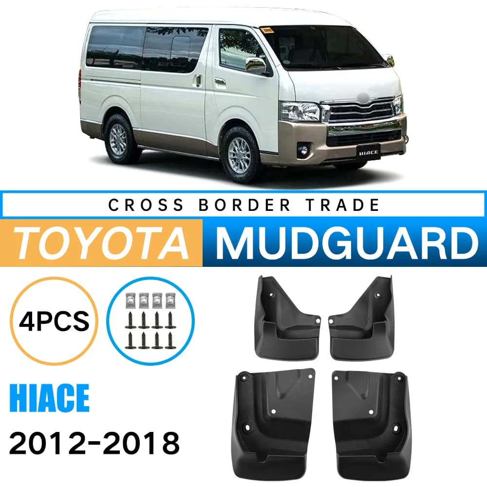 Easy-Install Car Mud Flaps for Toyota Hiace 2012-2018 Car Tire Mudguards and Mudguard Pads