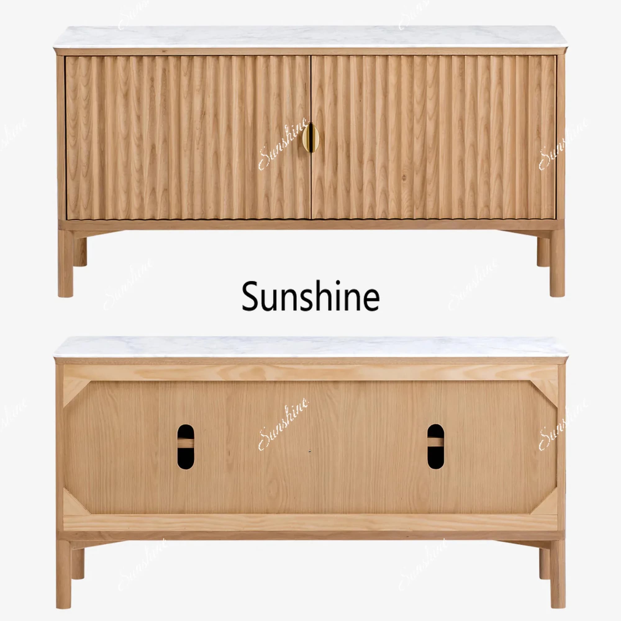Solid Wood Entrance Cabinet American Luxury Sideboard for Home & Hotel Furniture New Living Room Storage Cabinet