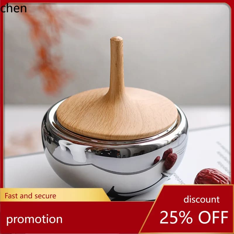 H1 Glass Candy Jar Creative Dry Fruit Storage Jar with Lid for Bedroom Jewelry Box Storage Decorative Ornament