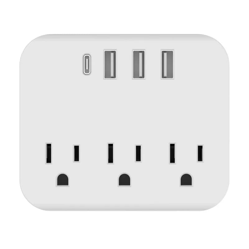 Amazon Mexico Hot Selling Mini Travel Adapter Converting to US Standard with One USB C Port for Use in USA and Canada
