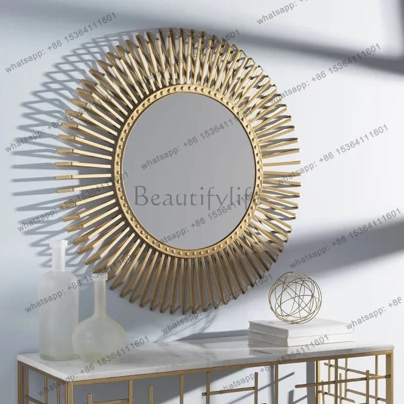 YJ Advanced painting room mirror living room French feeling hanging painting bedroom background wall desktop decorative painting