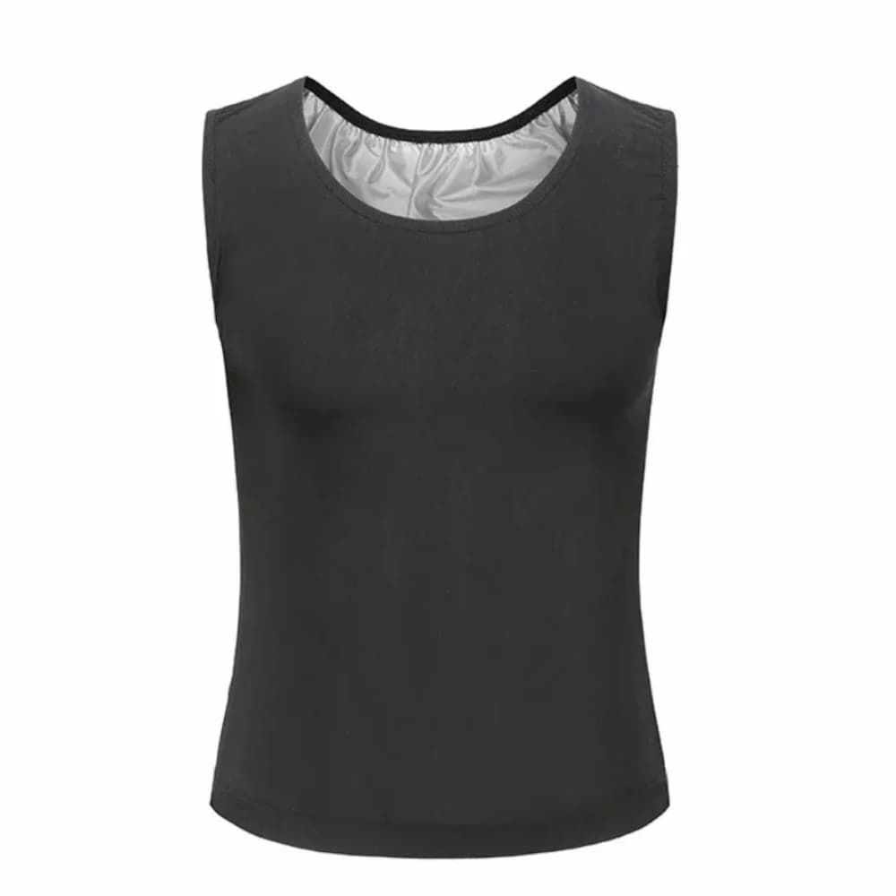 Sweat-resistant Sauna Sweat Vest Fat Burning Compression Fit Men Shapewear Top Elastic Reusable Men's Sweat Vest Gym Exercise