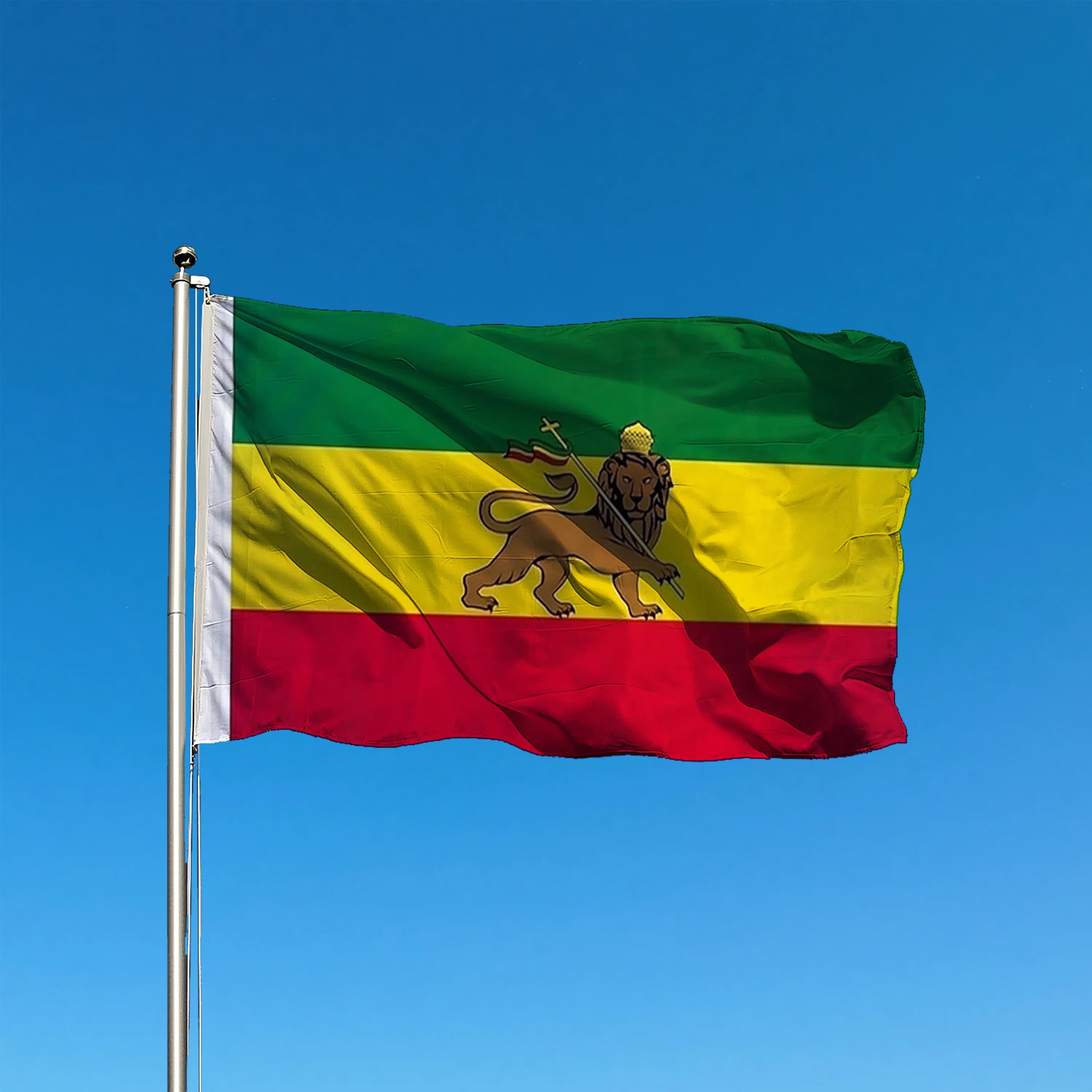 1pc Ethiopia (Lion) Flag, 3x5ft/2x3ft Durable Polyester Flag Banner - Holiday Festival National Pride Flag