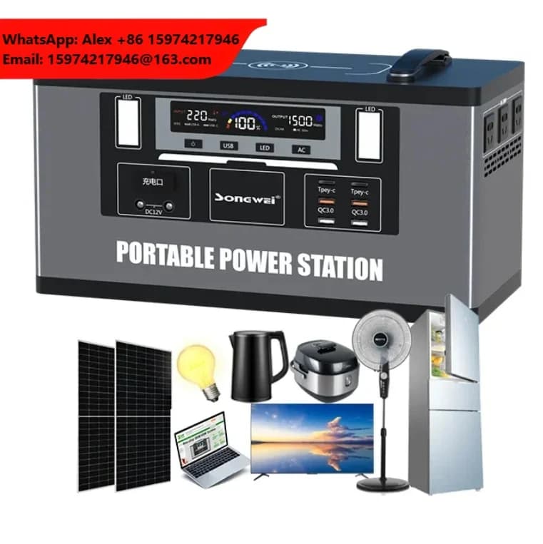 2000W Solar Generator Large 2200WH LiFePO4 Battery 2500W Portable Power Station For Home Outdoor Use Featuring MPPT Controller