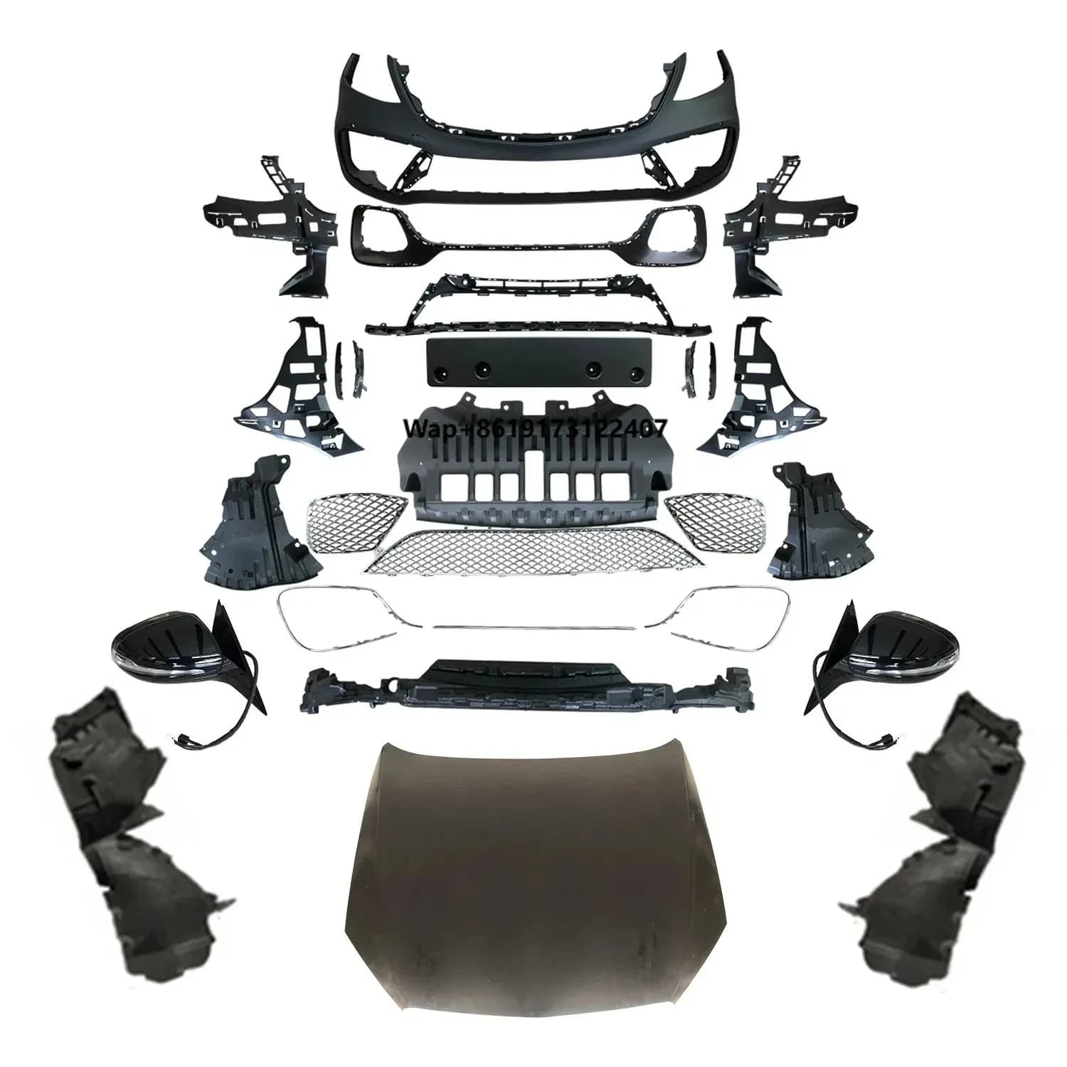 Car Body Parts Full Body Kit For  S Class W221 2008-2013 Upgrade To S65 Model With Bumper Hood Grill Exhaus