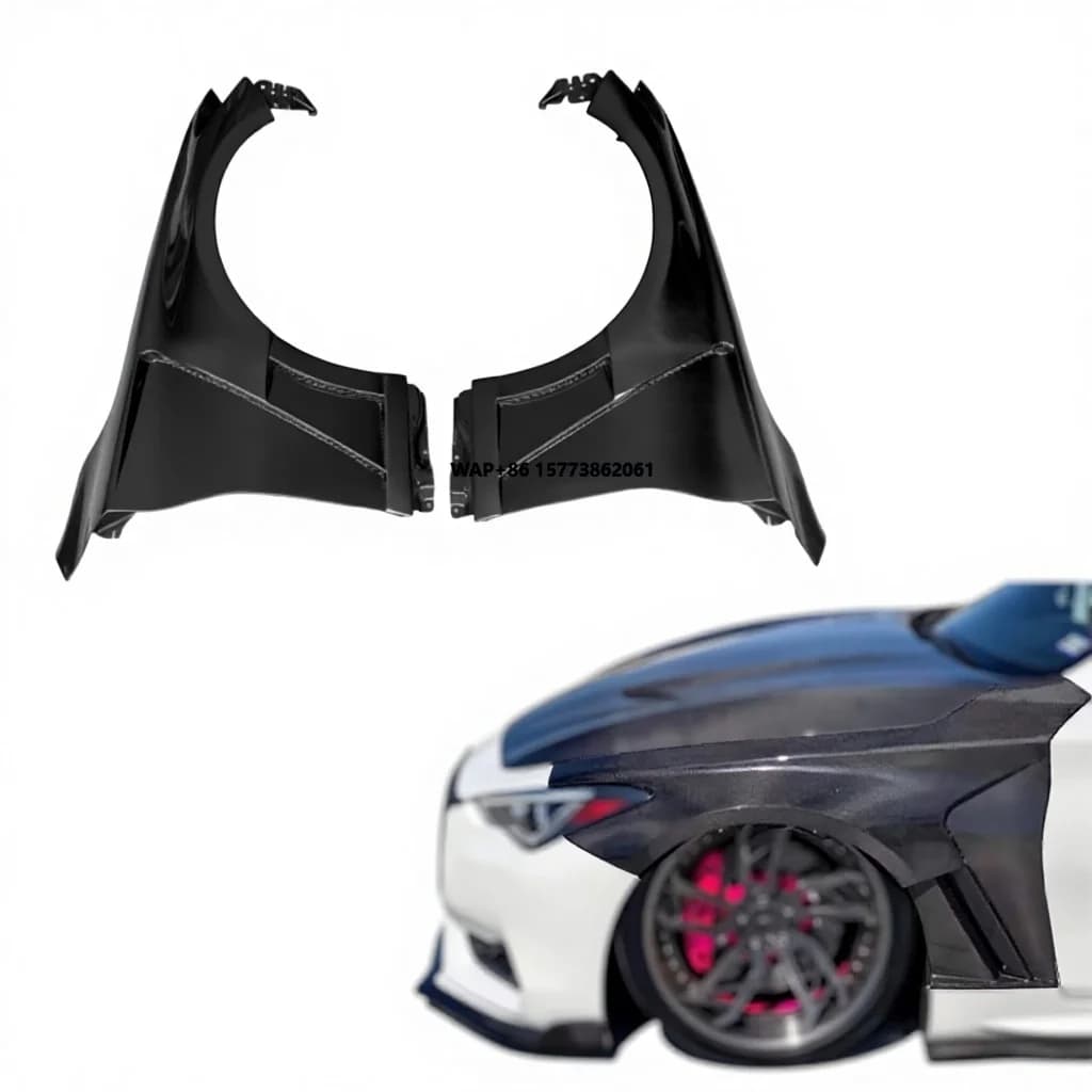 Car Modification to Upgrade Carbon Fiber Fenders for Infiniti Q60  Carbon Fiber Fenders