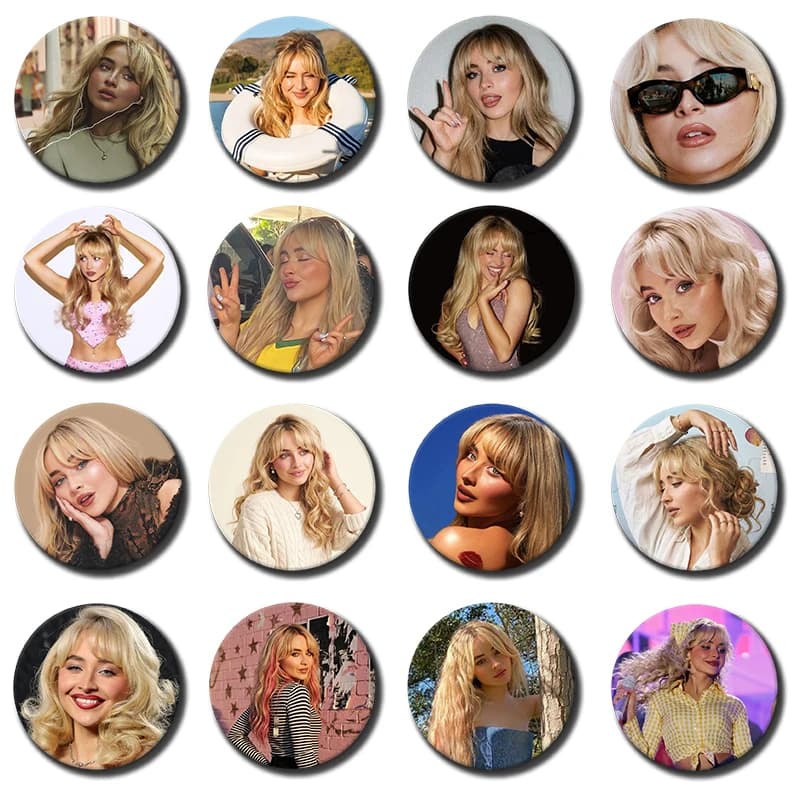 S-Sabrina Carpenter Soft Button Pin Creative Funny Singer Badge Tinplate Round Brooch Clothes Decor Jewelry Accessories Badges