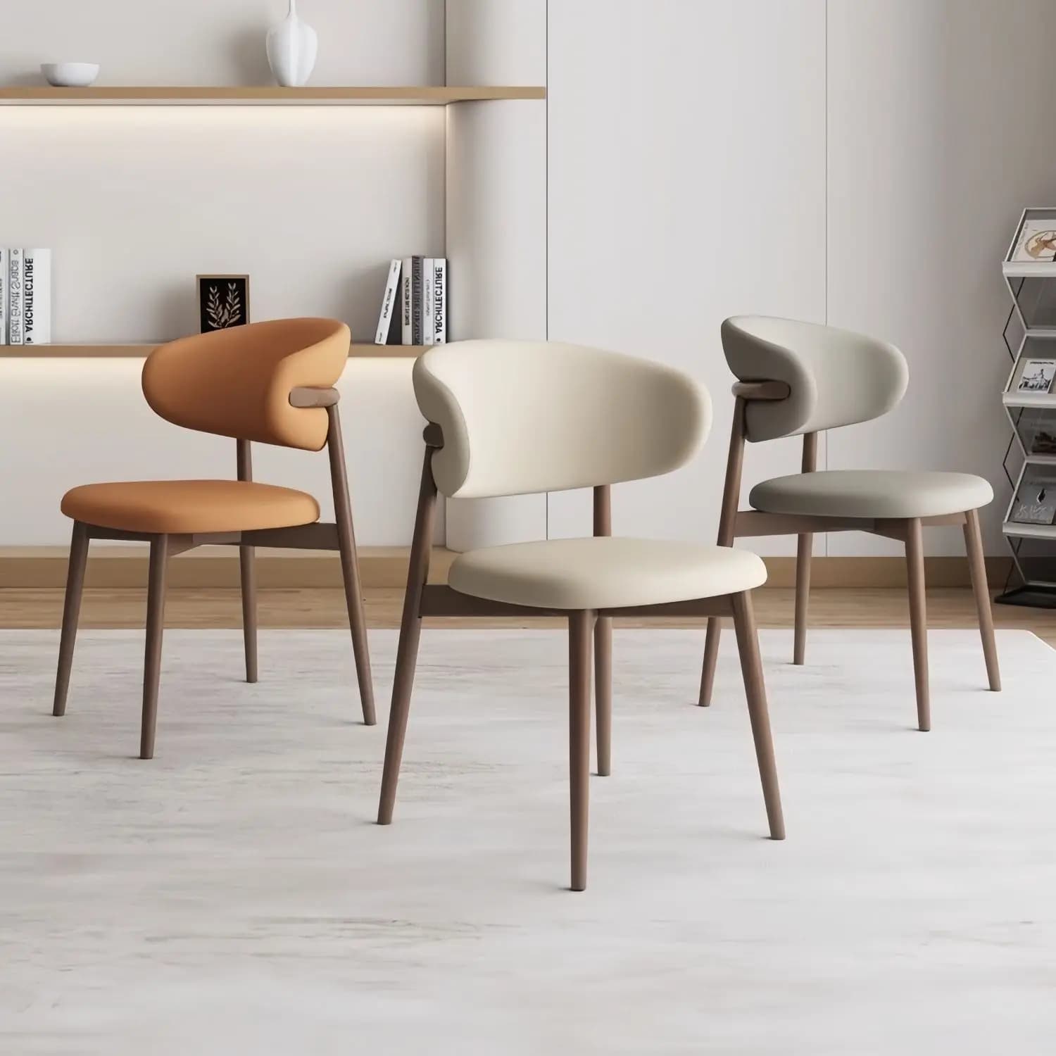 #Internet Popular Nordic Dining Chair Soft Upholstery Metal Frame Modern Light Luxury Household Restaurant Leisure Hotel Use
