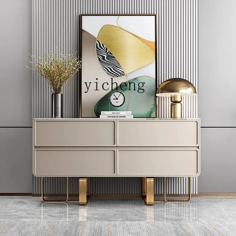 X5-18  light luxury dining cabinet household post-modern simple storage entrance cabinet restaurant luxury stone tea cabinet