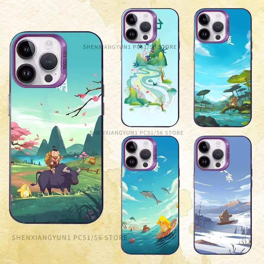 China Solar Terms Case For IPhone 11 12 13 14 15 16 17 Pro Max XS X XR Cover