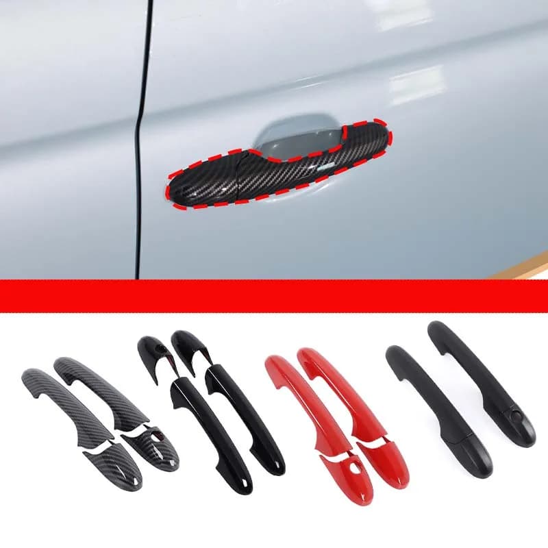 Outer Door Handle Cover Trim Sticker Door Handle Protector Cover Door Handle Shell Car Accessories For Fiat 500 312 2007-2026