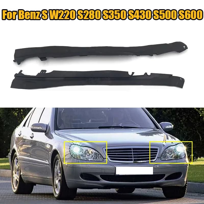 A2208260781 A2208260791 Car Front Upper Headlight Cover Seal Trim Ring Strips For Mercedes-Benz S W220 S280 S350 S430 S500 S600