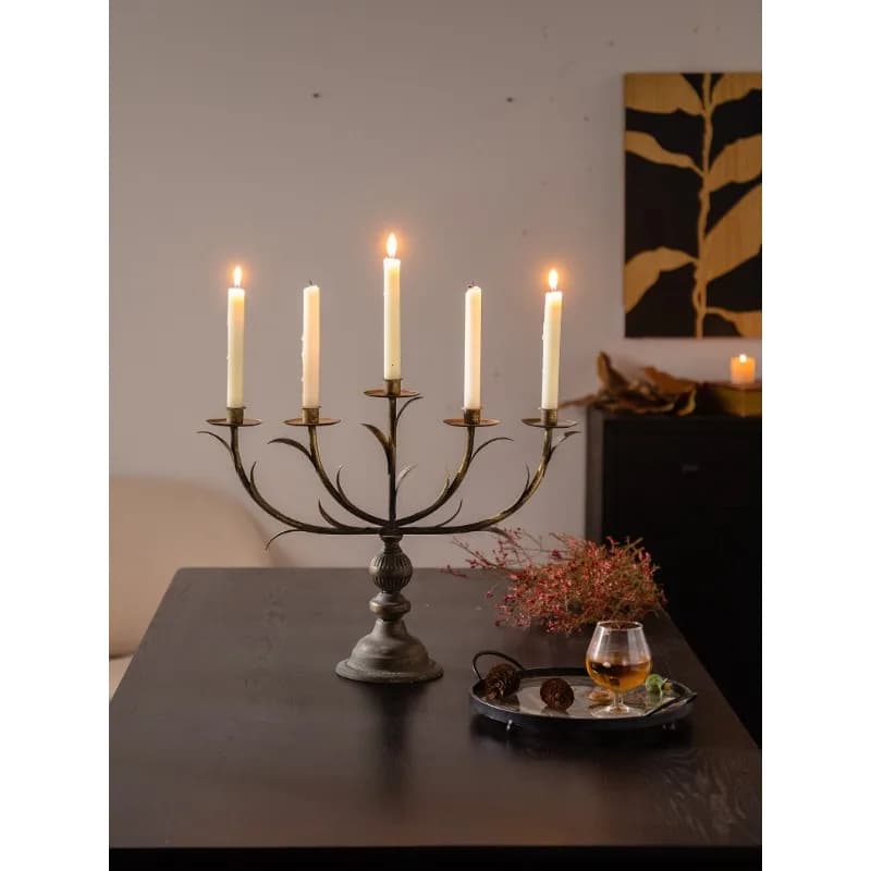 Candlestick wrought iron tea room B & B ornament creative romantic candlelight dinner restaurant soft decoration
