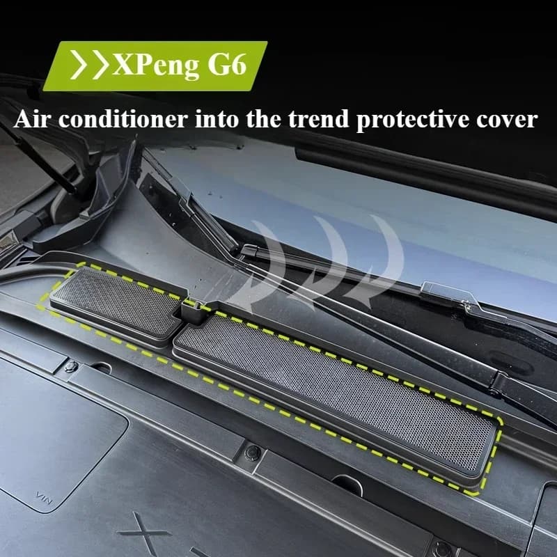 For Xpeng G6 Water Guide Tank Protective Cover Head Air Conditioner Intake Trend Filter Element Insect-proof Mesh Accessories