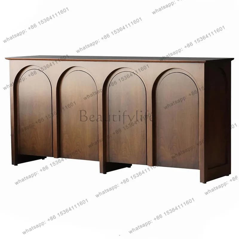Solid wood retro sideboard home entrance living room solid wood sideboard