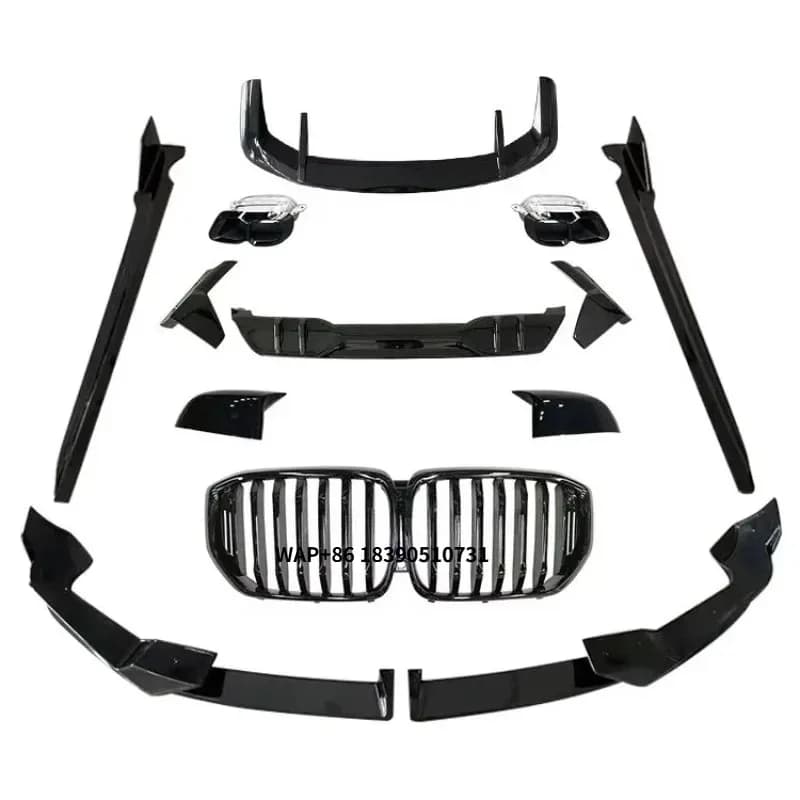 Body Kit for X5 G05 Black  Kit Front Lip Rear Diffuser Side Skirt Grill for 2024 X5 G05