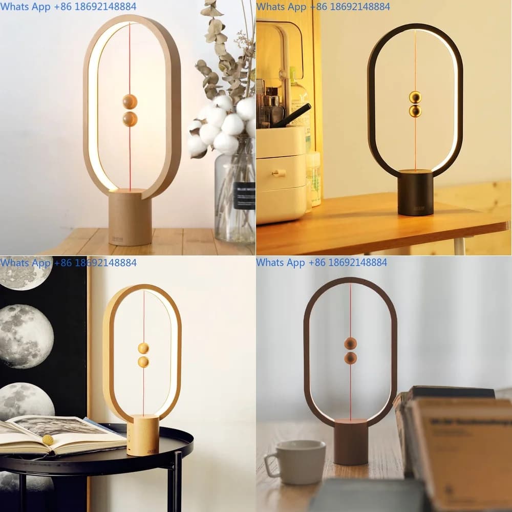 LED Levitating Desk Lamp with Balanced Magnetic Floating Light for Reading and Night Use Pro Rechargeable