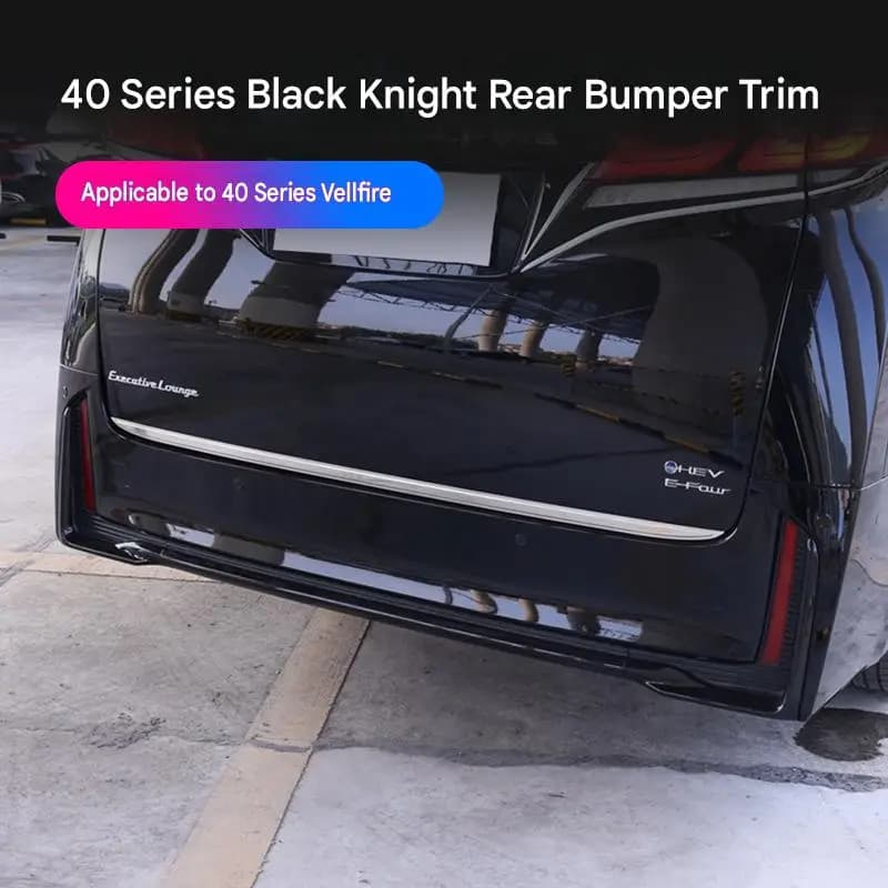 Car Rear Bumper Trim for Toyota Alphard Vellfire 40 Series ABS Black Silver Carbon Fiber Pattern Lower Lip Exterior Accessories
