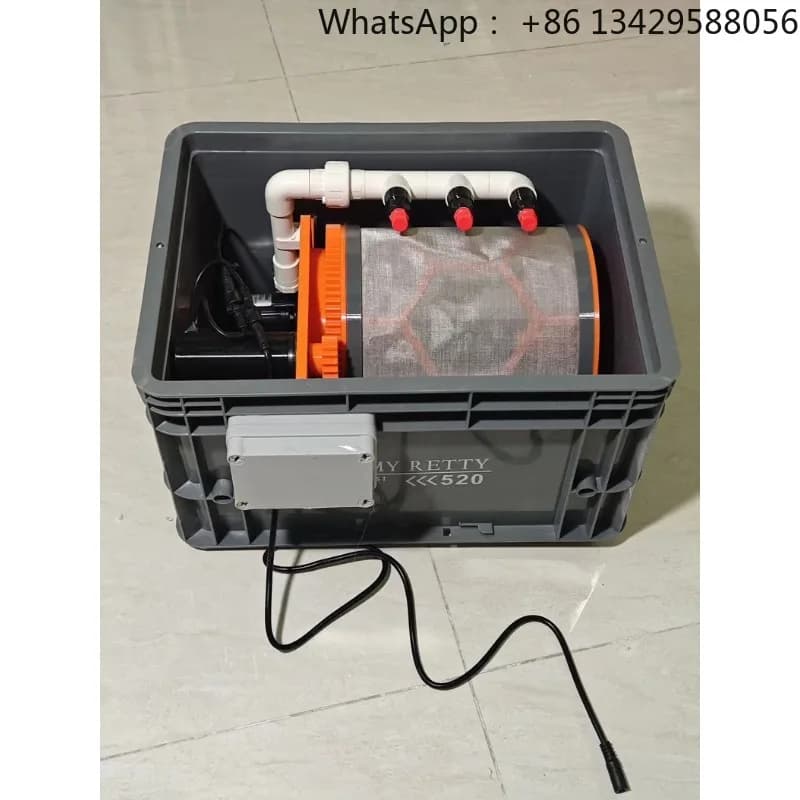 Turnover Box Filter Rotary Drum Micro Filter, 10000L Flow Medium 40 × 30 Built-in High Pressure, Automatic Flushing Mute