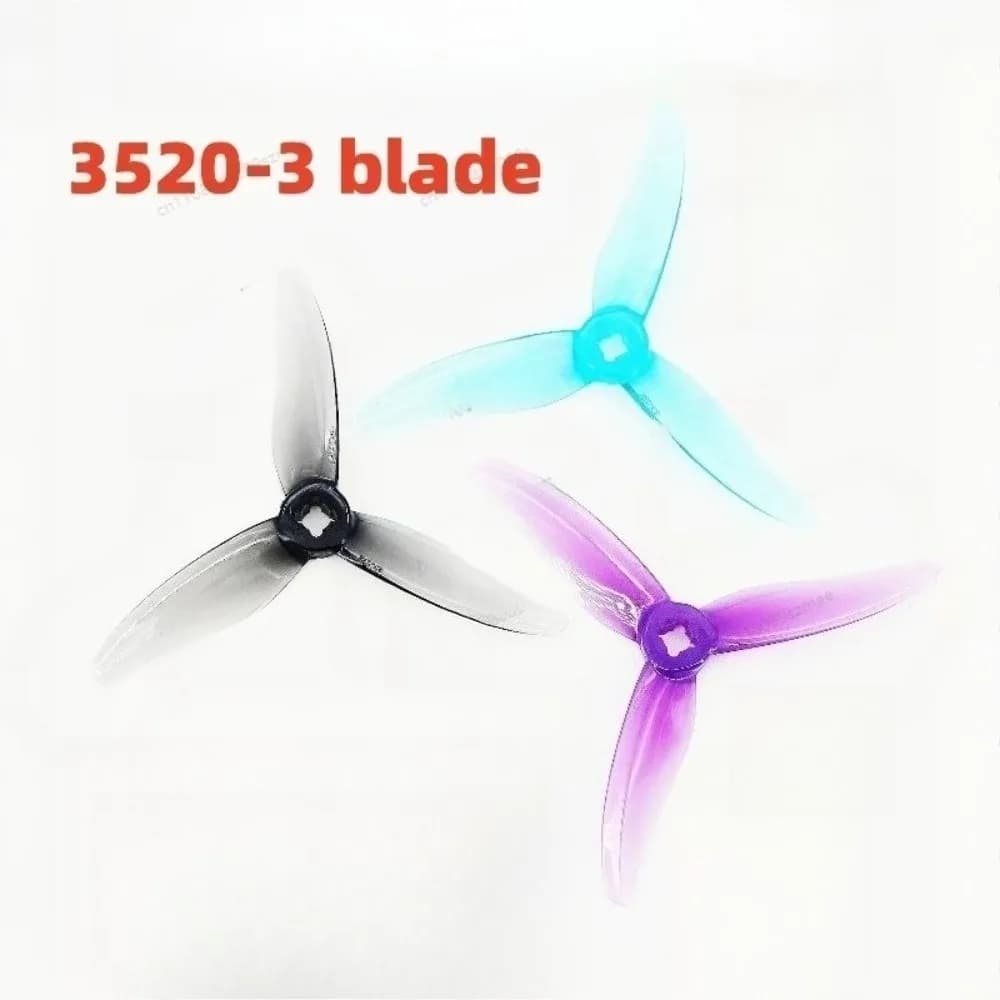 Hélice Gemfan Hurricane 3520 3.5X2X3 de 3 Aspas/Tri-hélice 2204 CW CCW para Dron de Carreras FPV Toothpick de 3''