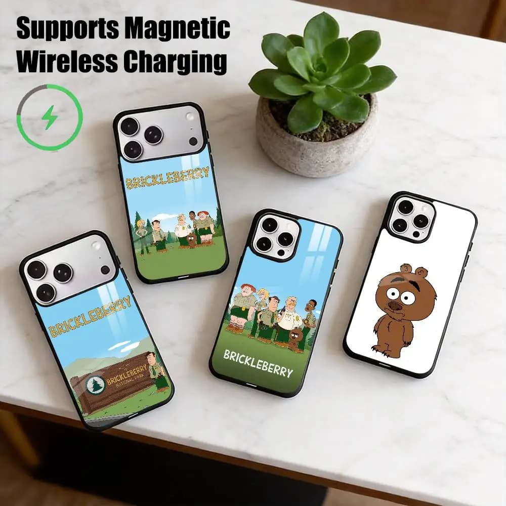 B-Brickleberry  Cartoon-N  Phone Case For iPhone17,16,15,14,13,12,11 Plus,Pro Allows magnetic wireless charging Gift