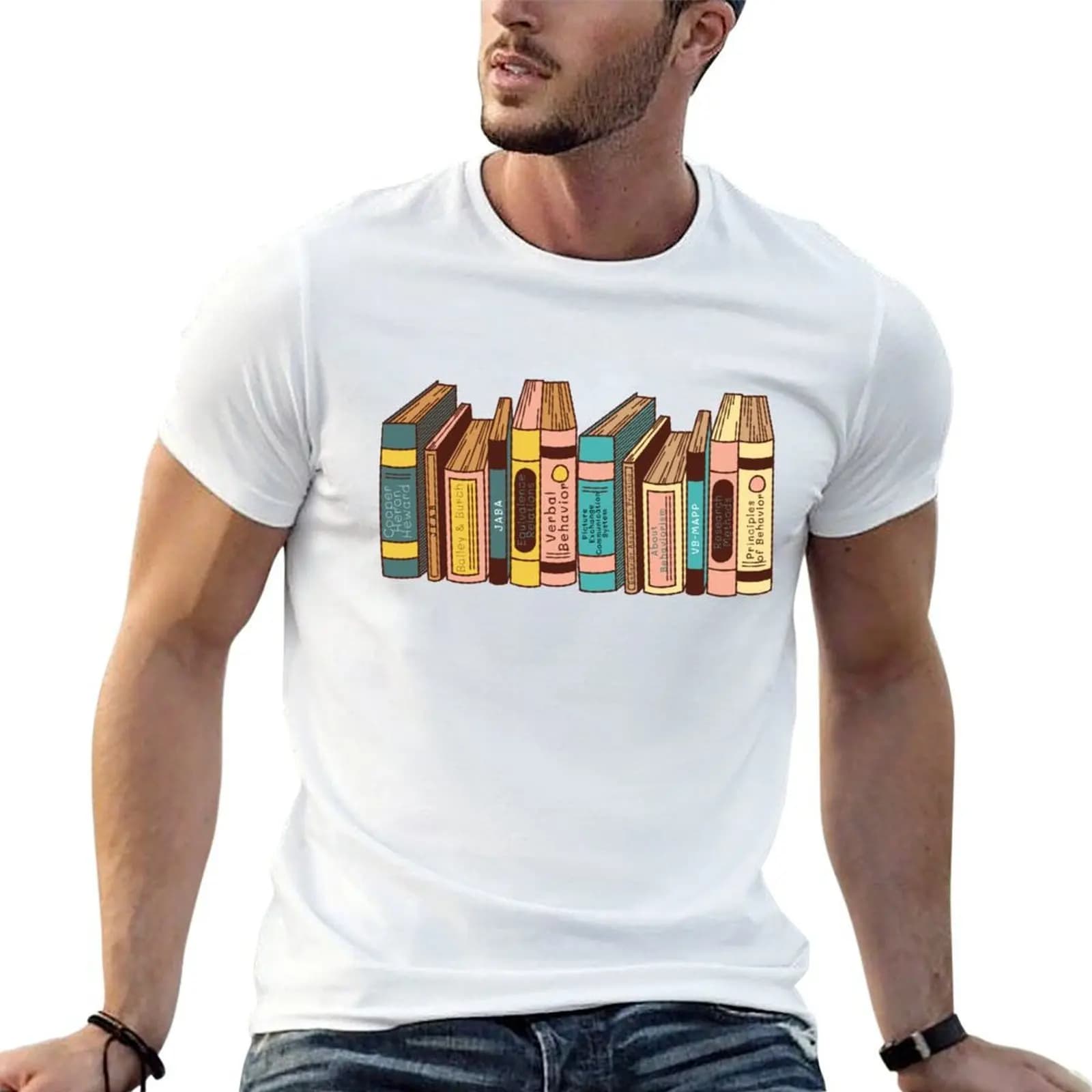 Behavior Analyst BCBA Books T-Shirt hippie clothes shirts graphic tees men clothes