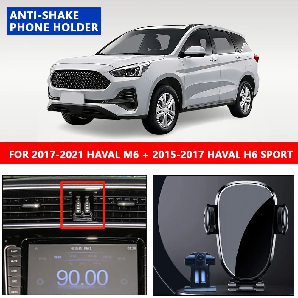 FOR 17-21 HAVAL M6/15-17 H6 SPORT Car Phone Holder Car Styling Bracket GPS Gravity type Stand Rotatable Suppo Vehicle Specific